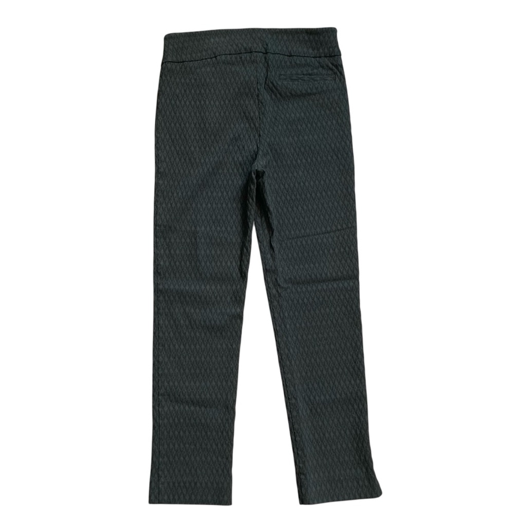 Margaret M Bobbie Capri Straight Leg Jacquard Slimming Pant Women’s Large Black - Picture 3 of 6